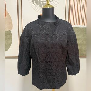 3/$10 Semantiks Black Floral 3/4 Sleeve Jacket